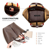 Classic Style Women's Large-capacity Handbag Letters Print Design Small Metal Accessories Exquisite Workmanship