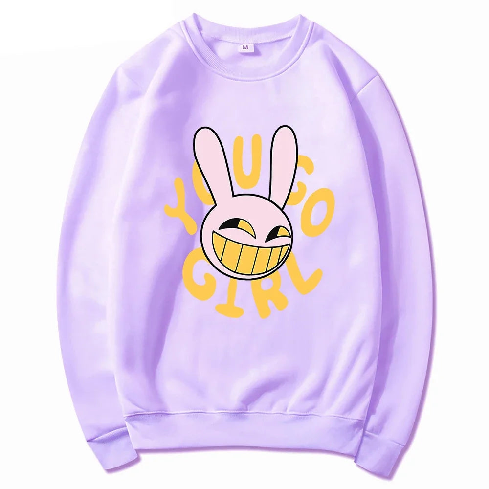 YOU GO GIRL Digital Circus Jax Hoodie Fashion Women Harajuku Funny Cute Rabbit Hoodie Unisex Cartoon Vintage Pullover Sweatshirt