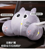 Thickened Cat Back Cushion Siamese Calico Cat Sofa Bed Chair Lumbar Support Cushion Comfortable Throw Pillow Home Decor Girl
