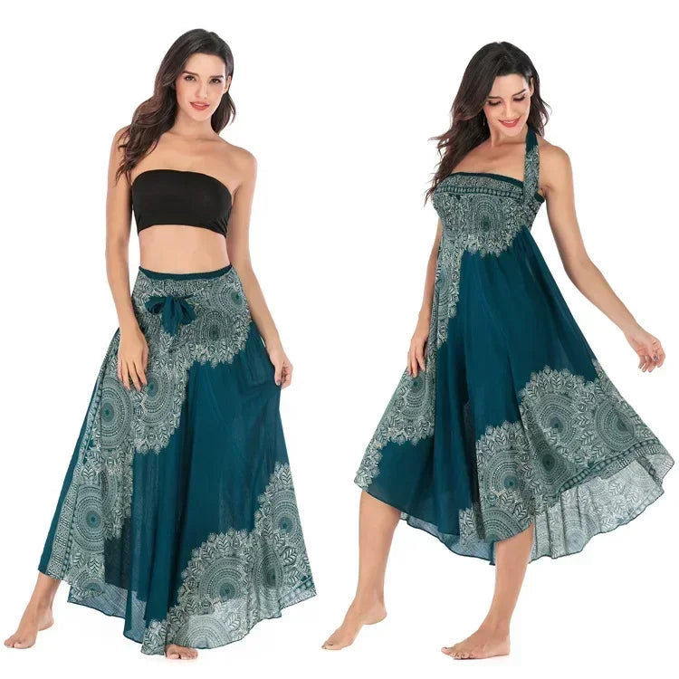 Boho Maxi Skirt – Flowy Ankle-Length Summer Skirt for Women
