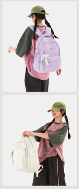New Female High Capacity Waterproof College Backpack With Lace Pendant Trendy Women Laptop School Bags Cute Girl Travel Book Bag