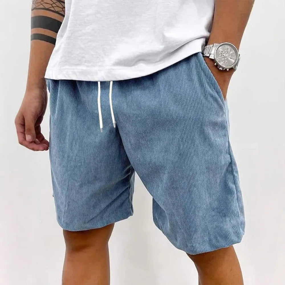 Men’s Retro Summer Shorts with Drawstring Waist