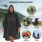 Waterproof Hooded Rain Poncho – Lightweight & Stylish