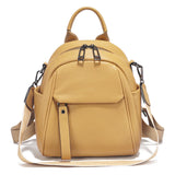 Zency Soft Genuine Leather Women Small Casual Backpack Travel Rucksack Shoulder Bag Purse Preppy Style Mochila 2025