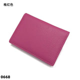 Dropshipping Custom Name Genuine Leather Men Women Business Card Holder Bifold Credit Card Case With ID Window