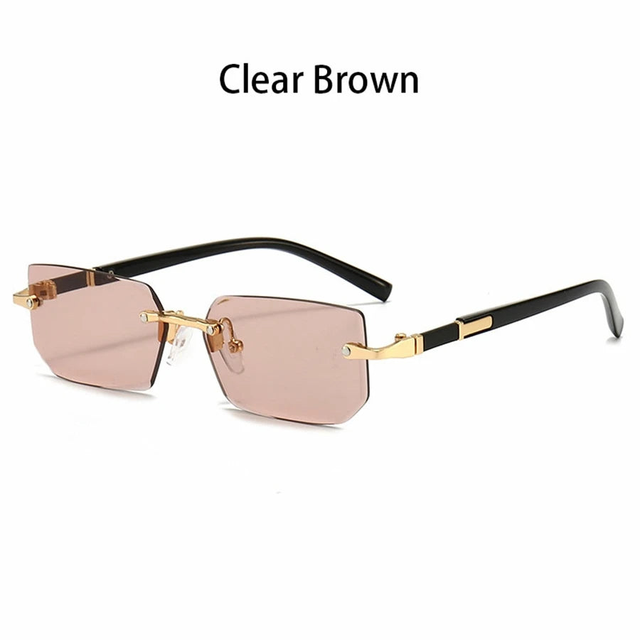 36PCS Rimless Sunglasses – Rectangle Gradient Lens