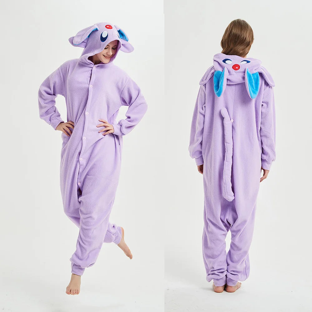 Pokemon Cosplay Costume Men Women Kigurumis Anime Onesie Hallween Carnival Party Outfit Gengar Pikachu Funny Jumpsuit