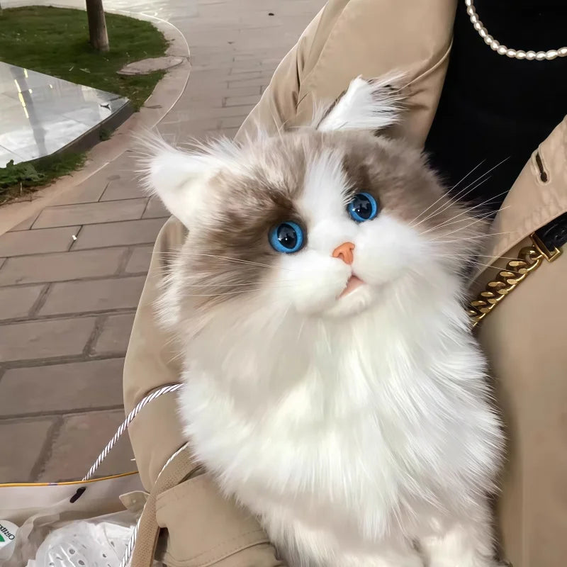 Lifelike Ragdoll Cat Plush Doll — Soft Cuddle Companion