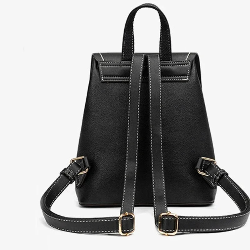 Fashion Backpack For Women Solid Color Patchwork High Quality Casual Vacation Bags