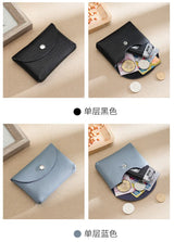 Custom Letters Fashion Women Short Wallet Genuine Leather Double Wallet Small Coin Purse Mini Credit Card Holder Key Storage Bag