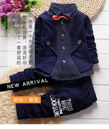 Toddler Boys' 3-Piece Polka Dot Suit Set with Bow Tie