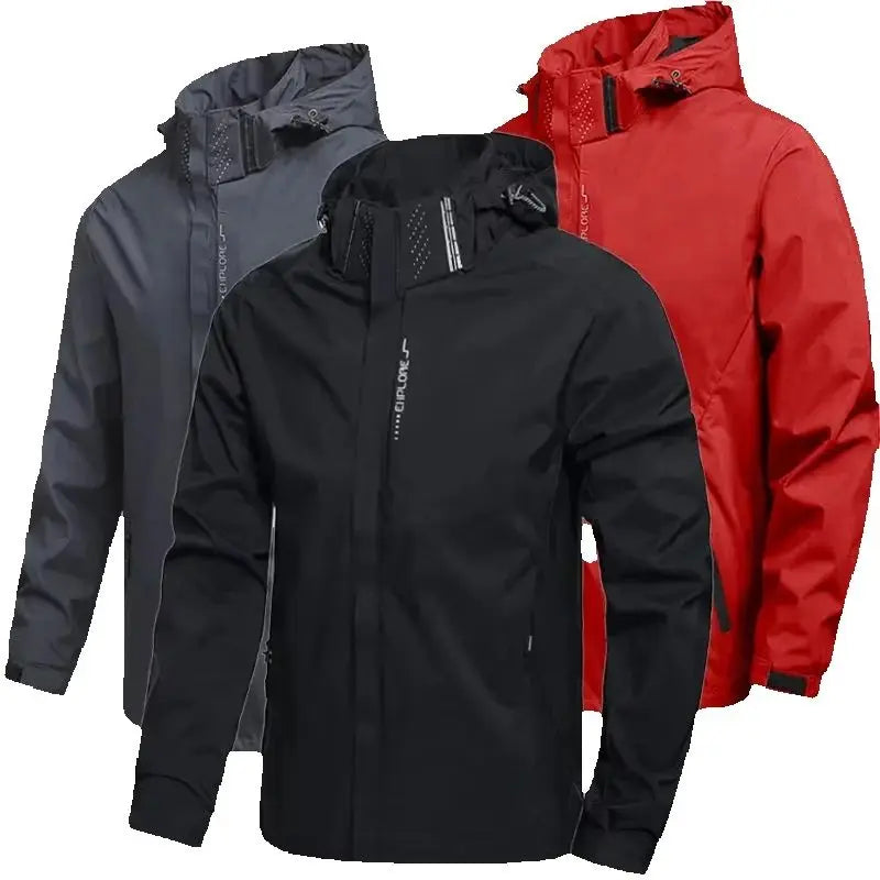 Men's Waterproof Hooded Windbreaker Jacket