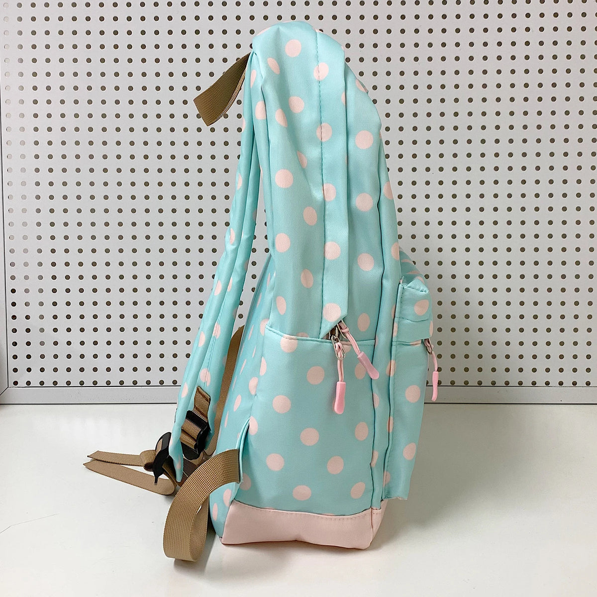 Women Nylon Polka Dot Cute Backpack Multiple Pockets Cute Playful Bookpack Travel Daypack Bag for Teens Girls College Commute