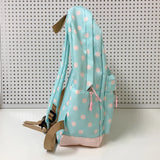 Women Nylon Polka Dot Cute Backpack Multiple Pockets Cute Playful Bookpack Travel Daypack Bag for Teens Girls College Commute
