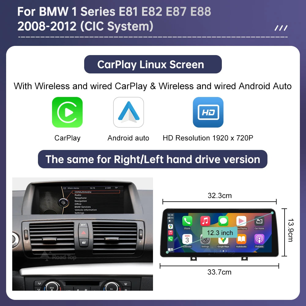 BMW 1 Series Wireless CarPlay & Android Auto Display