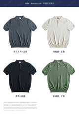 SauceZhan Knit Polo Shirt – Men's Cotton Summer Tee