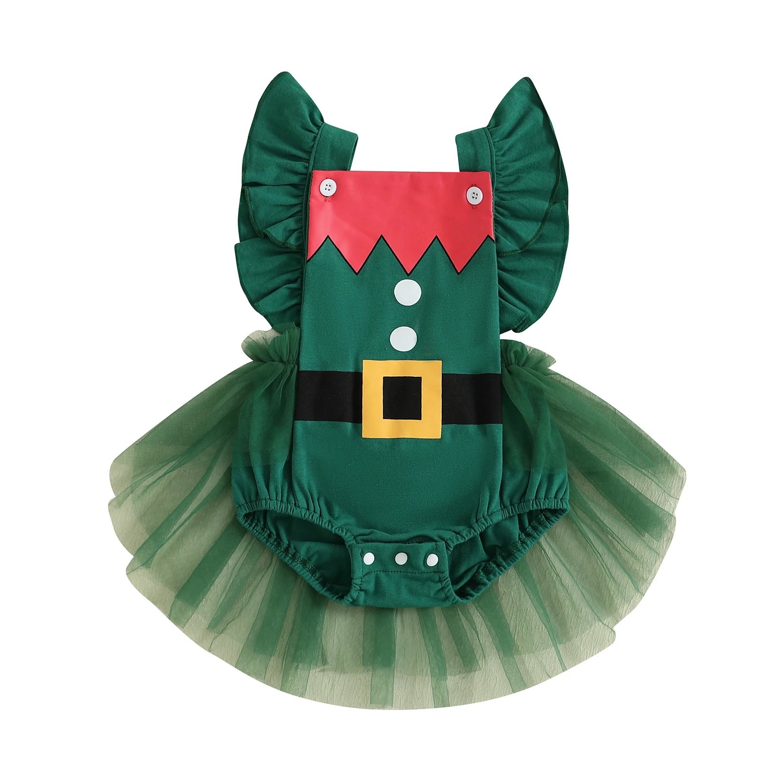 Infant Holiday Ruffle Jumpsuit
