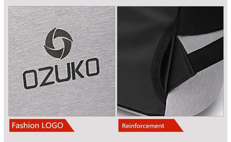 OZUKO Garment bag Multifunction Men Suit Storage Large Capacity Luggage Handbag Male Waterproof Travel Duffel Bag Shoes Pocket