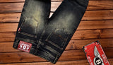 Men’s Vintage-Wash Slim-Fit Straight-Leg Jeans