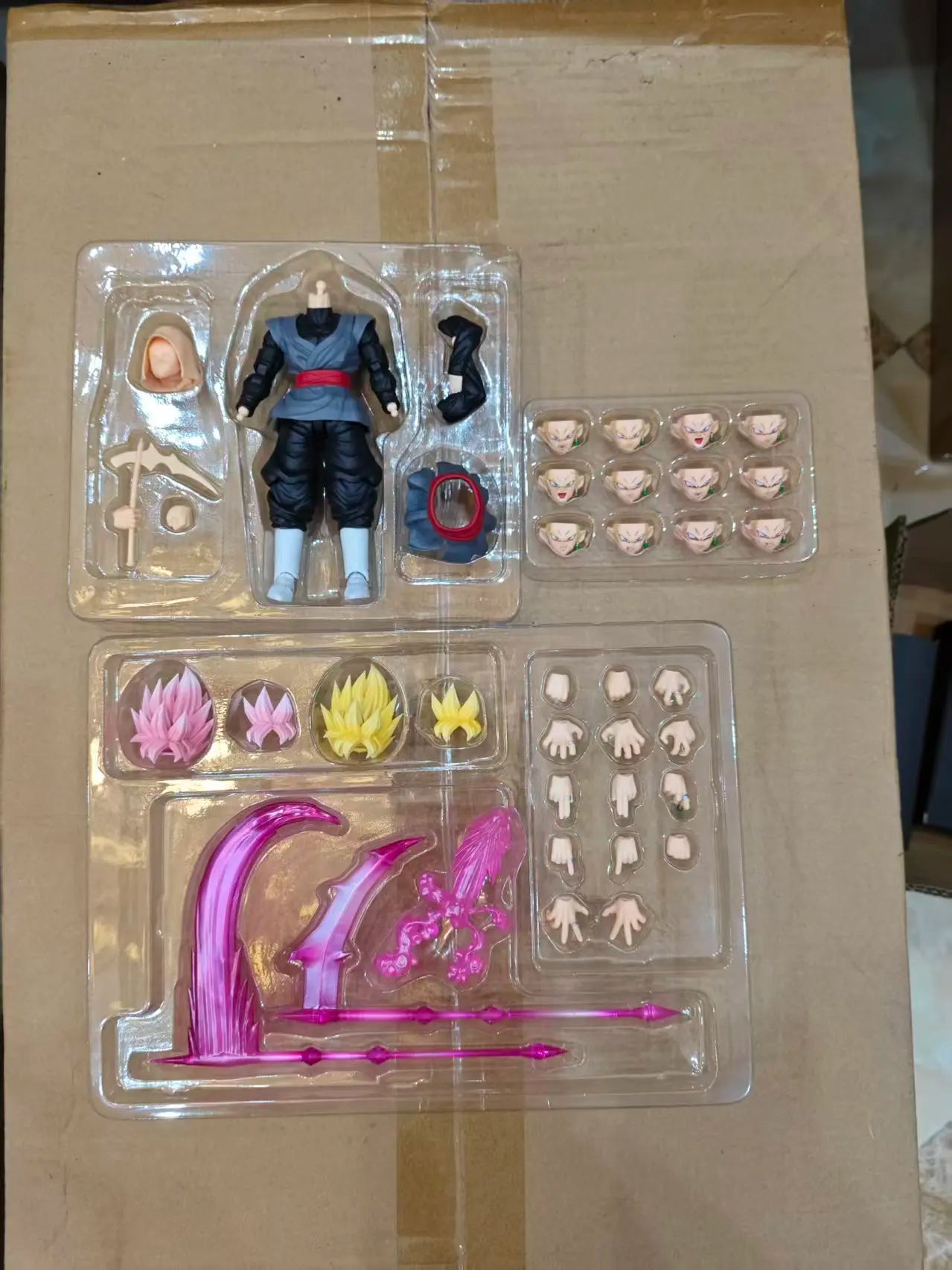 In stock  Dimensionia Workshop DIMENSIONIA Dragon Ball 01A-01C Black Goku Rebel God Action Figure
