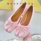 Women's Split-Toe Bow Loafers | Elegant Flat Pumps