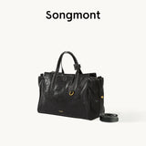 Songmont Travel Bag Vegetable Tanned Cowhide Tote Shoulder Handbag