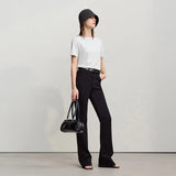 Amii Flared Jeans Autumn 2026 New Commuter Style Casual Versatile Women's Pants Solid Color Denim Trousers For Women 12621032