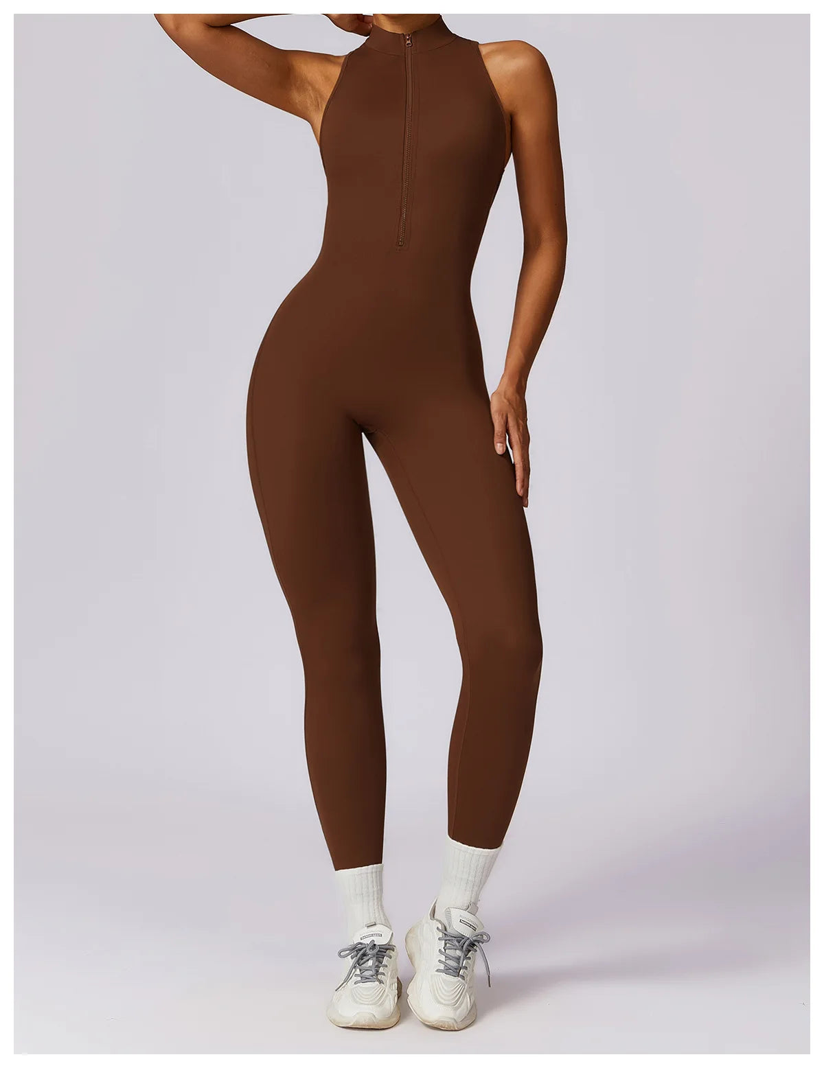 V-Back Athletic Yoga Jumpsuit