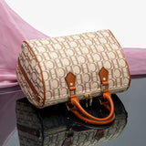 CHCH Women's Pillow Bag Autumn/Winter New Collection Letter Handbag Brown Boston Bag