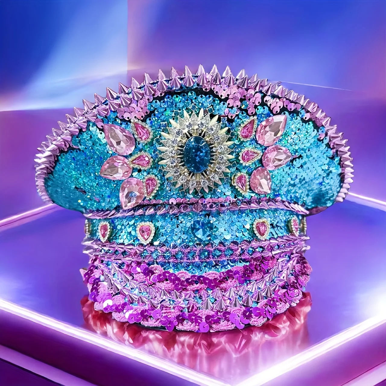 Rhinestone Captain Hat | Festival & Masquerade Cap