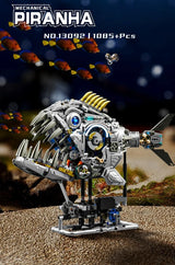 Mechanical Sea Animals Building Blocks DIY Movable Whale Octopus Manta Shark Piranha Creative Technical MOC Desktop Decor Gift
