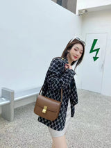 Women’s Genuine Leather Shoulder Bag 2025 Trend Brand Small Square Bags Luxury Designer Handbag Fashion Messenger BagsTofu Bags