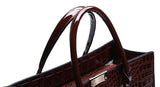 Luxury Vintage Crocodile Pattern Tote