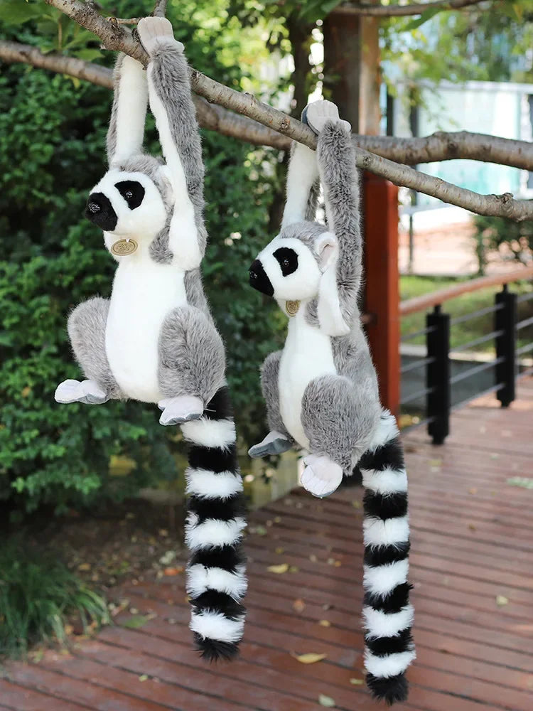 28cm Wild Lemur Plush Toy – Lifelike Stuffed Animal