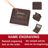 Fashionable Mini Women Wallet Name Engraving High-Quality Card Holder Simple Short Female Coin Purse Small Ladies Purse