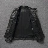 New 100% Cowhide Leather Jacket men Top Layer Clothes Men's Stand Collar Motorcycle Clothes  Autumn Winter Plus Size motorcycle