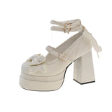 Women's Platform Mary Jane Pumps | Butterfly Strap Heels