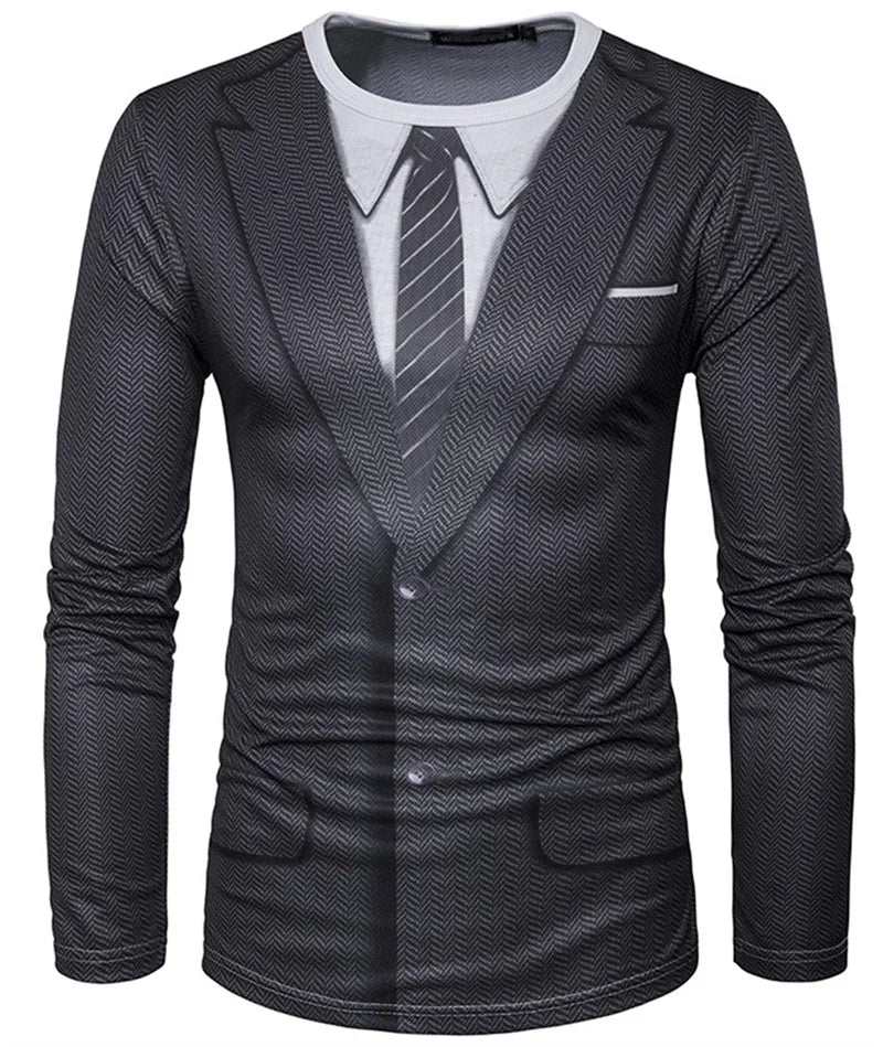 Dapper Gentleman Graphic Long Sleeve Tee