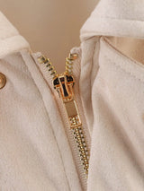 YENKYE New 2025 Women Suede Textured Bomber Jacket Long Sleeve Lapel Collar Loose Coats Casual Female Outerwear Chic Tops