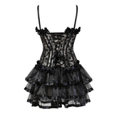 Women's Corset Dress with Straps & Lace | Plus Size Bustier Set