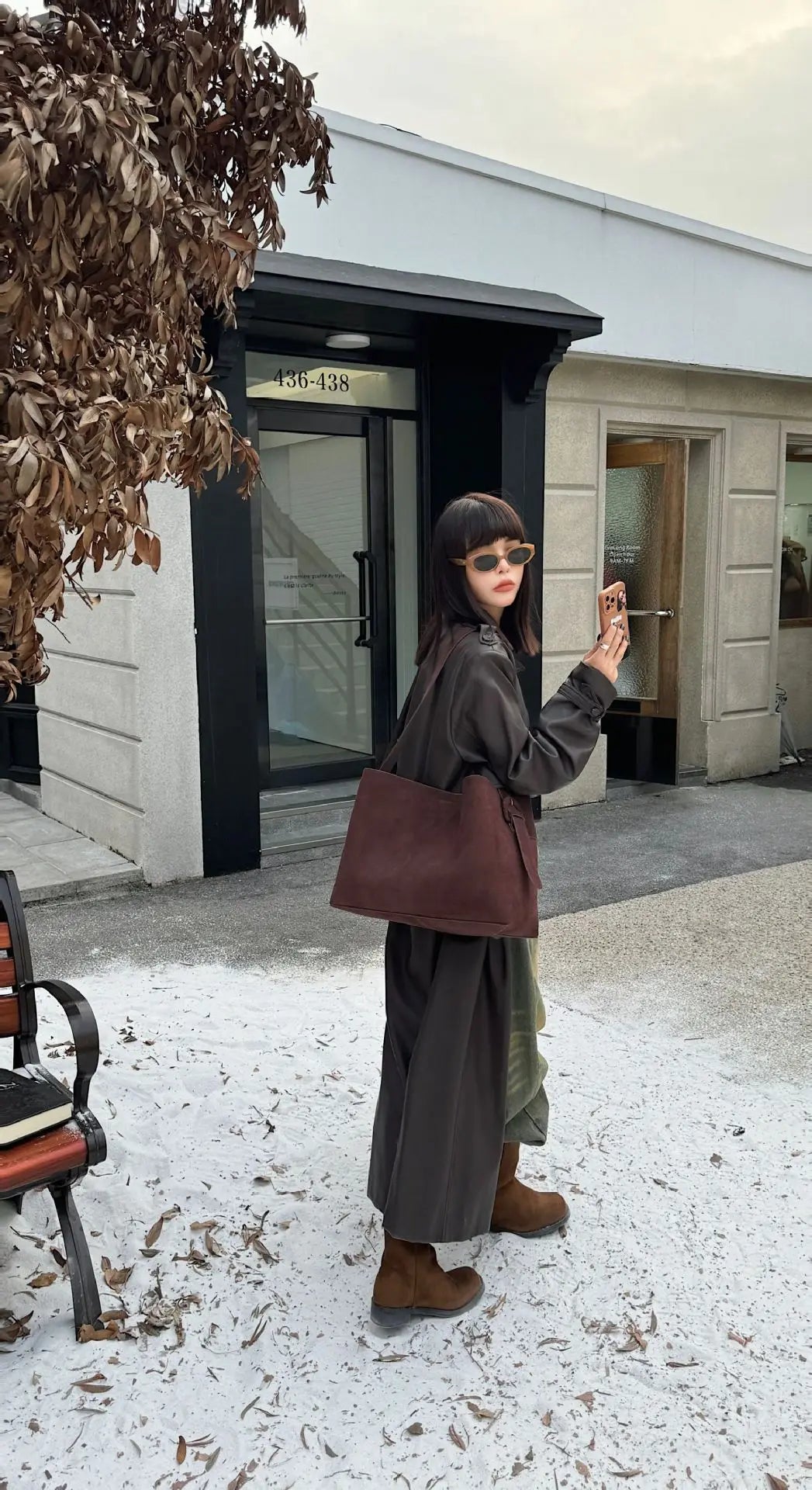 Motingsome Oversize Women Bag Luxury Suede Leather Winter Bags Frosted Cow Skin Handbag and Purses Retro Lady Tote 2024 New