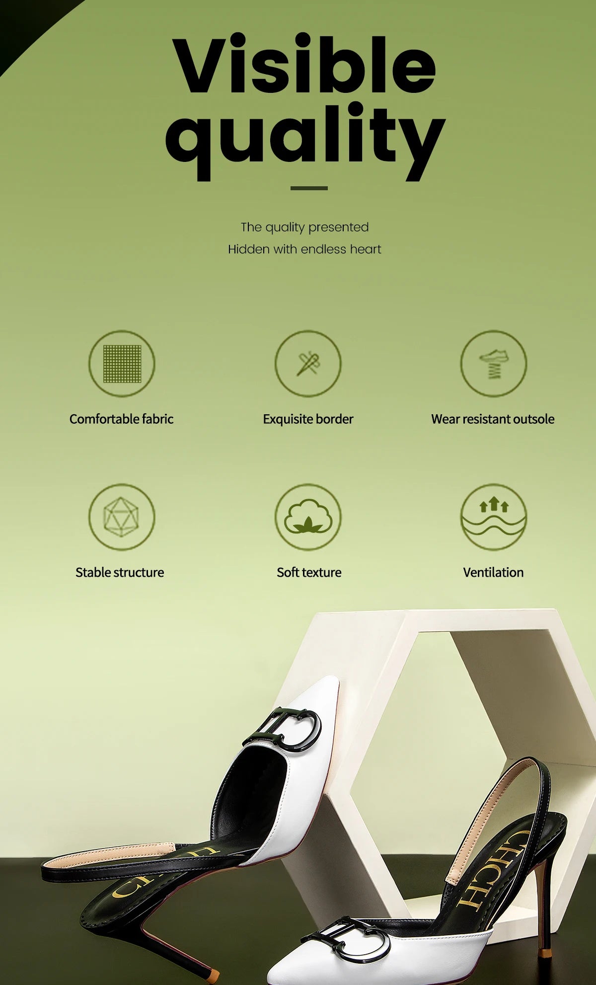 CHCH Women's Strappy Pointed-Toe Platform Heels | 9cm