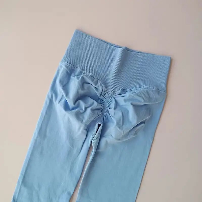 High-Waist Seamless Yoga Leggings – USA-Made Push-Up Fitness & Gym Tights