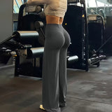 High-Waist Wide-Leg Gym Trousers