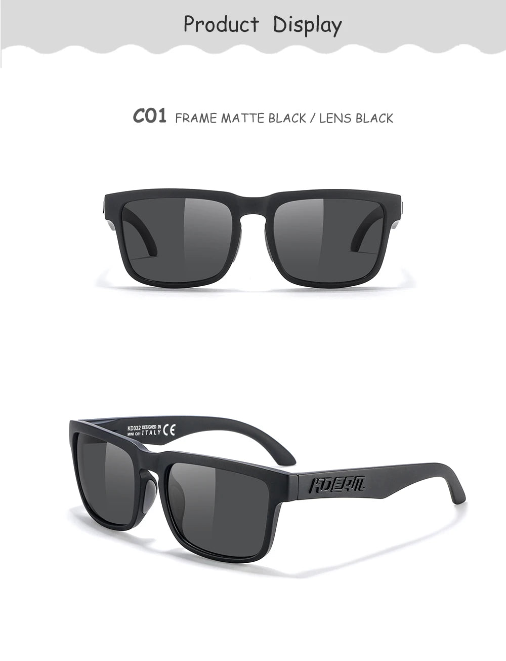 KDEAM For Young Age Small Size Polarized Sunglasses Reduce Glare and Enhance Clarity for Outdoor Sport Youthful Sun Glasses TR90