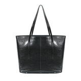 New Coffee Women Handbag 100% Genuine Leather Ladies Shoulder Purse Ladies Black Tote Bag Large Capacity Shopper Bags Brown