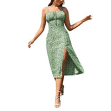Elegant Summer Floral Spaghetti Strap Mini Dress