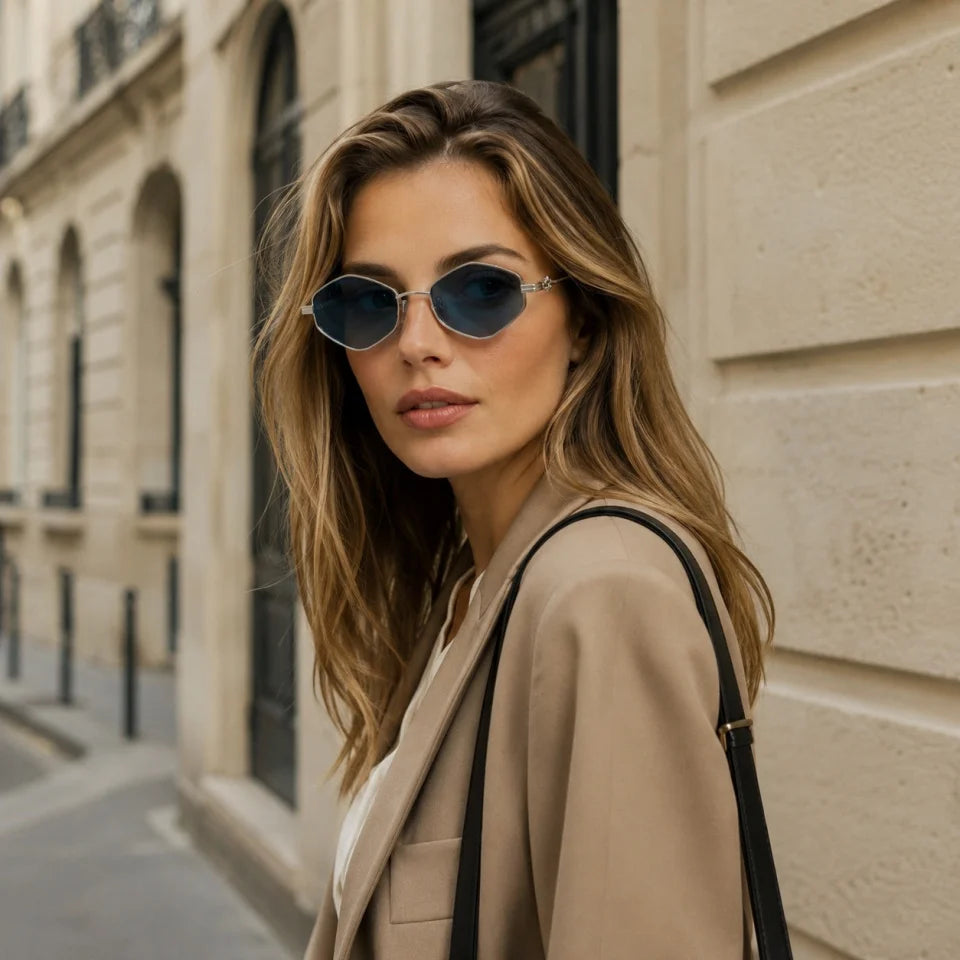Cat Eye Sunglasses | Gold Alloy Frame | UV400 Women