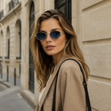 Cat Eye Sunglasses | Gold Alloy Frame | UV400 Women