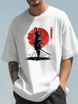 Men's Summer Cotton Samurai Graphic Tee